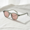 FL41 Brille mit Rosatönung - Transparentgrüner geometrischer TR90-Rahmen 2 FL41 Brille mit Rosatönung - Transparentgrüner geometrischer TR90-Rahmen 2