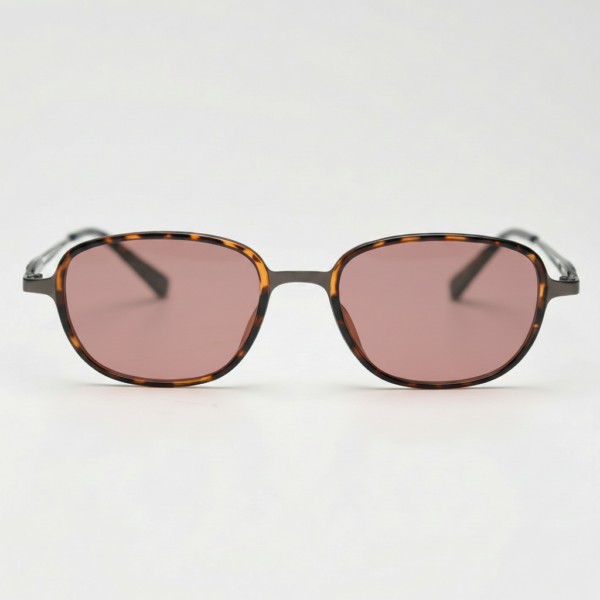 FL41 Brille mit Rosatönung - Schildpattfarbener ovaler TR90-Rahmen 3 FL41 Brille mit Rosatönung - Schildpattfarbener ovaler TR90-Rahmen 3