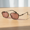 FL41 Brille mit Rosatönung - Schildpattfarbener ovaler TR90-Rahmen 2 FL41 Brille mit Rosatönung - Schildpattfarbener ovaler TR90-Rahmen 2