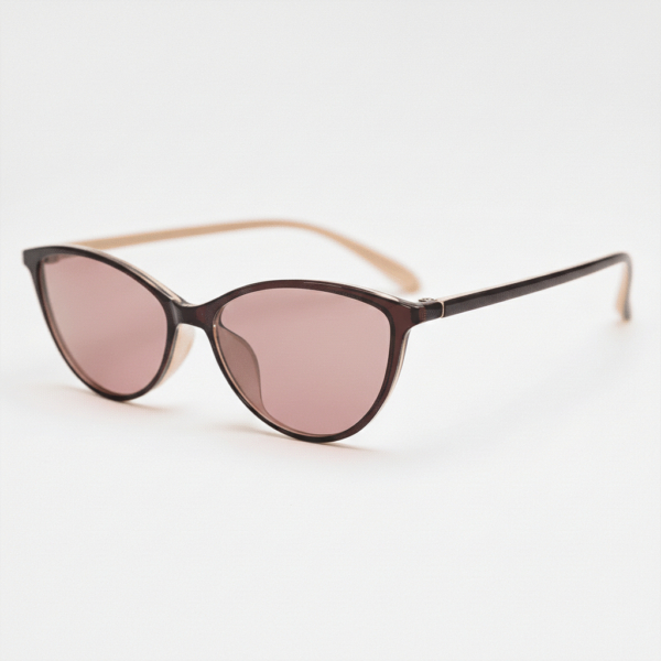 FL41 Brille mit Rosatönung - Roter Cat-Eye-TR90-Rahmen Bild 1