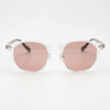 FL41 Brille mit Rosatönung - Klarer runder TR90-Rahmen 3