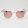 FL41 Brille mit Rosatönung - Klarer rechteckiger TR90-Rahmen 3