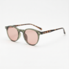 FL41 Brille mit Rosatönung - Grüner runder TR90-Rahmen FL41 Brille mit Rosatönung - Grüner runder TR90-Rahmen Bild 1