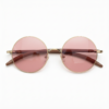 FL41 Brille mit Rosatönung - Goldfarbener runder Metallrahmen 3