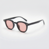 FL41 Brille mit Rosatönung - Schwarzer ovaler TR90-Rahmen 1 FL41 Brille mit Rosatönung - Schwarzer ovaler TR90-Rahmen 1