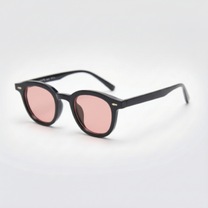 FL41 Brille mit Rosatönung - Schwarzer ovaler TR90-Rahmen 1
