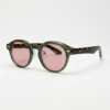 FL41 Brille mit Rosatönung - Olivgrüner runder TR90-Rahmen 1 FL41 Brille mit Rosatönung - Olivgrüner runder TR90-Rahmen 1