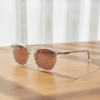 FL41 Brille mit Rosatönung - Klarer runder TR90-Rahmen mit breiterer Passform 2