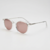 FL41 Brille mit Rosatönung - Klarer runder TR90-Rahmen mit breiterer Passform 1