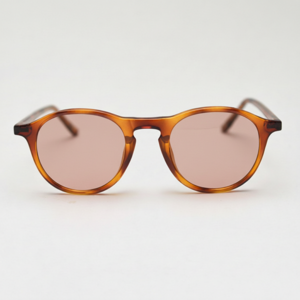FL41 Brille mit Rosatönung - Schildpattfarbener runder TR90-Rahmen 3 FL41 Brille mit Rosatönung - Schildpattfarbener runder TR90-Rahmen 3