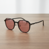 FL41 Brille mit Rosatönung - Schwarzer eckiger TR90-Rahmen 2 FL41 Brille mit Rosatönung - Schwarzer eckiger TR90-Rahmen 2