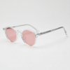 FL41 Brille mit Rosatönung - Klarer geometrischer TR90-Rahmen 1