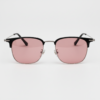 FL41 Brille mit Rosatönung - Silberfarbener Browline-Rahmen aus TR90 3
