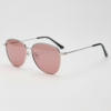FL41 Brille mit Rosatönung - Silberfarbener Piloten-Metallrahmen 1 FL41 Brille mit Rosatönung - Silberfarbener Piloten-Metallrahmen 1